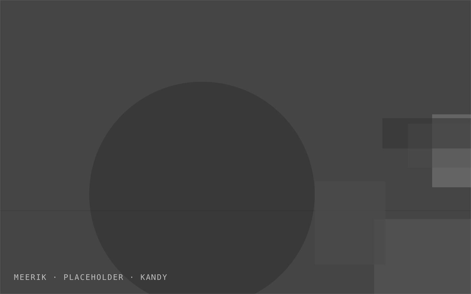 Placeholder monochrome cover for Kandy logistics notes.